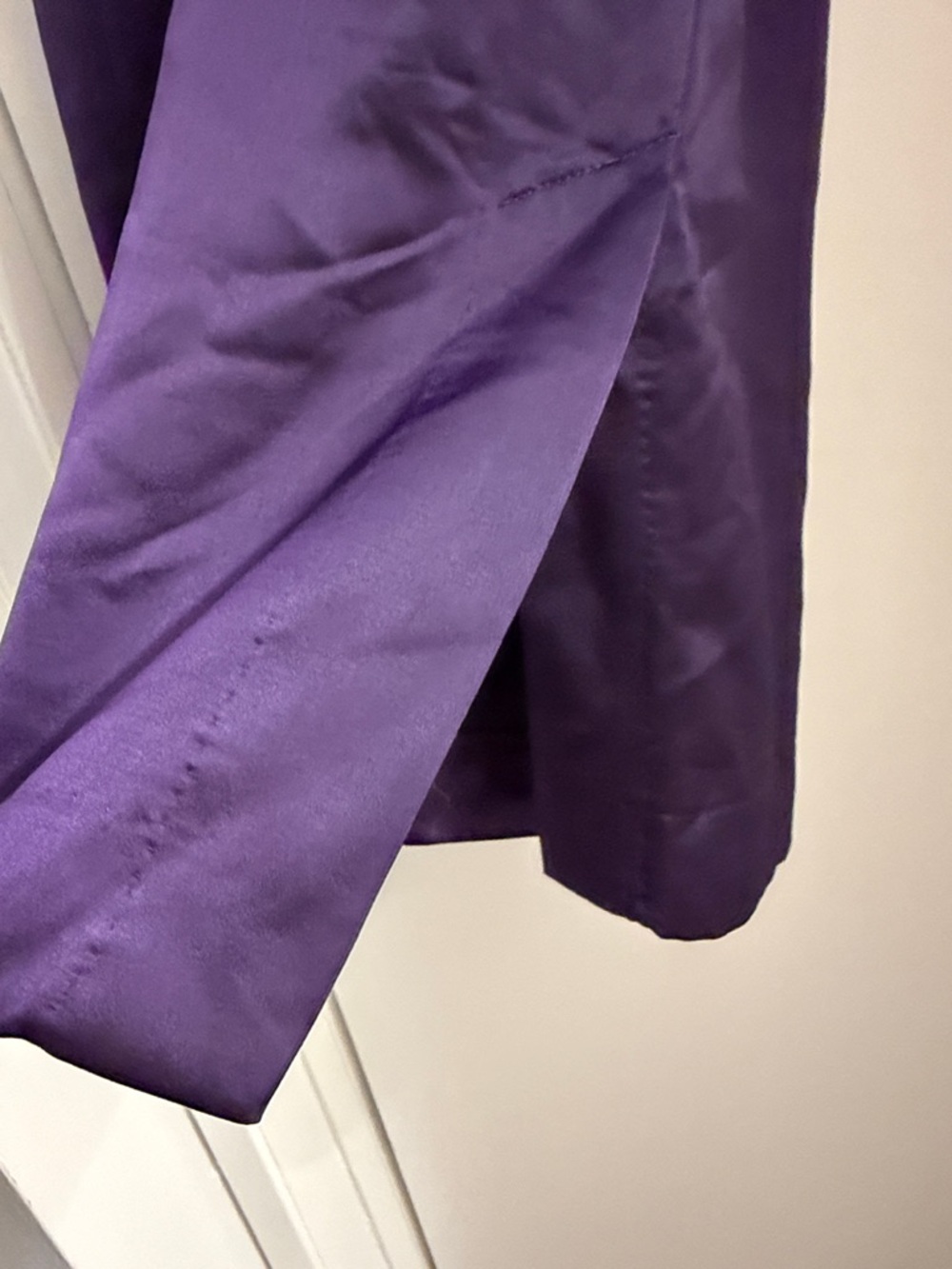Jason Wu Purple Satin Vest with Matching Wide-Leg Jumpsuit - Picture 3 of 7